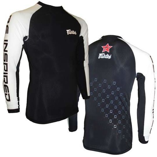 Long Sleeve Rash Guard - Black/White (RG1)