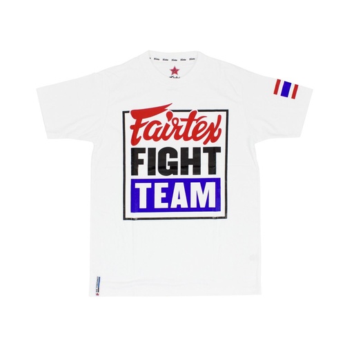FAIRTEX - T Shirt - Fight Team - WHITE/BLUE (TST51) - Medium 