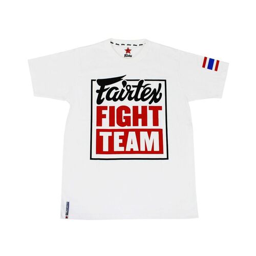 FAIRTEX - T Shirt - Fight Team - WHITE/RED (TST51) - Medium