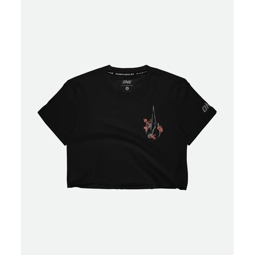 ONE Stamp Fairtex Gloves & Roses Crop Tee - Extra Small