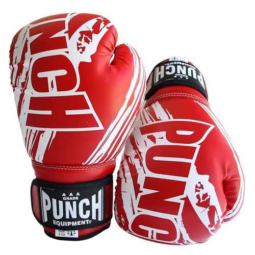 PUNCH - 6oz Junior AAA Boxing Gloves - Red