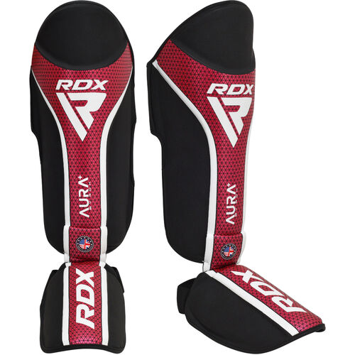RDX - T17 Aura Plus MMA Shin Guards - Red/Small