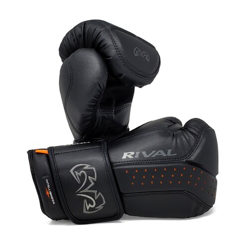 RIVAL BOXING - RB10 Intelli-Shock Bag Gloves - Black-Large/12oz
