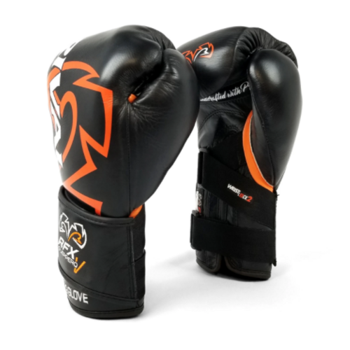 RIVAL BOXING - RFX-Guerrero Bag Gloves - HDE-F - Black/Orange-10oz