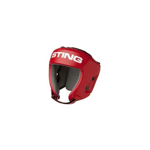 STING - AIBA Approved Competition Head Guard - Red/Small