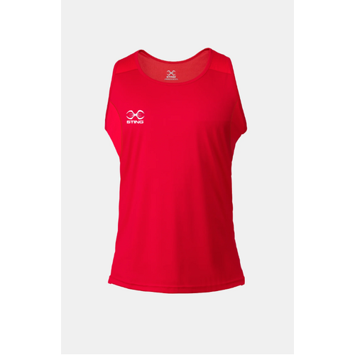 STING - Mettle Mens AIBA Approved Boxing Singlet 2.0 - Red/Medium