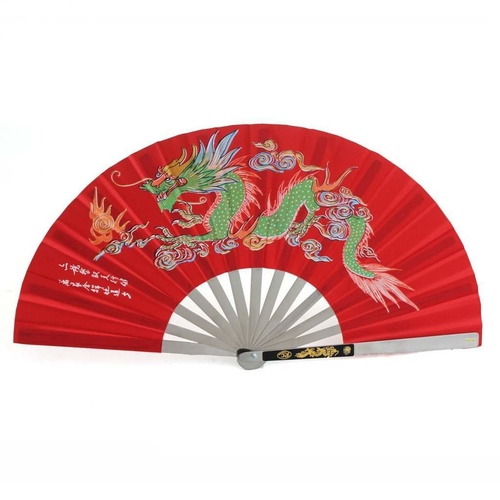 Satin Tai Chi Fan - Stainless Steel