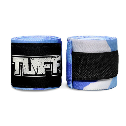 TUFF - Elasticised Nylon Hand Wraps - Blue Camo