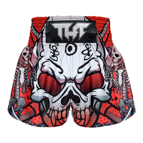TUFF - Black Devil Skull Thai Boxing Shorts - Extra Extra Small