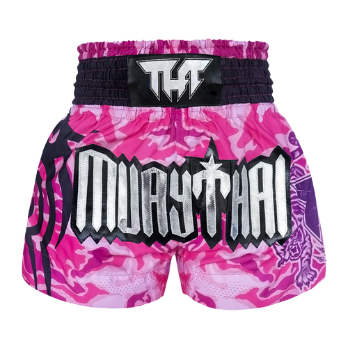 TUFF - Pink Camouflage Thai Boxing Shorts - Extra Large