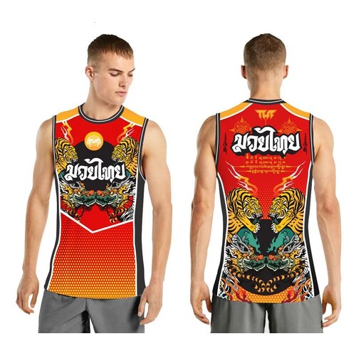 TUFF - Red Chinese Dragon Tank Top - Small