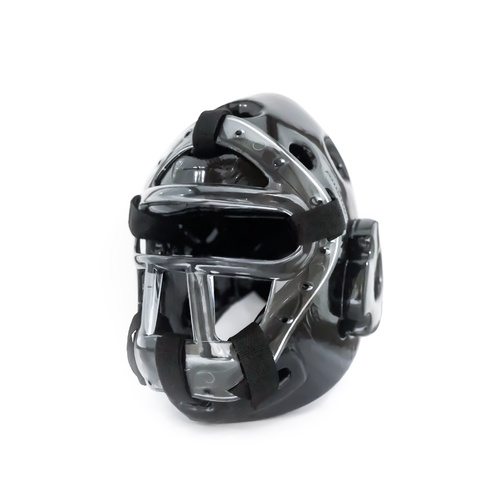 Dipped Head Gear/Guard - Black - Detachable Clear Face Grill