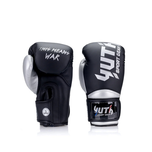 YUTH - Supportive Boxing Gloves - Black/Silver - 12oz